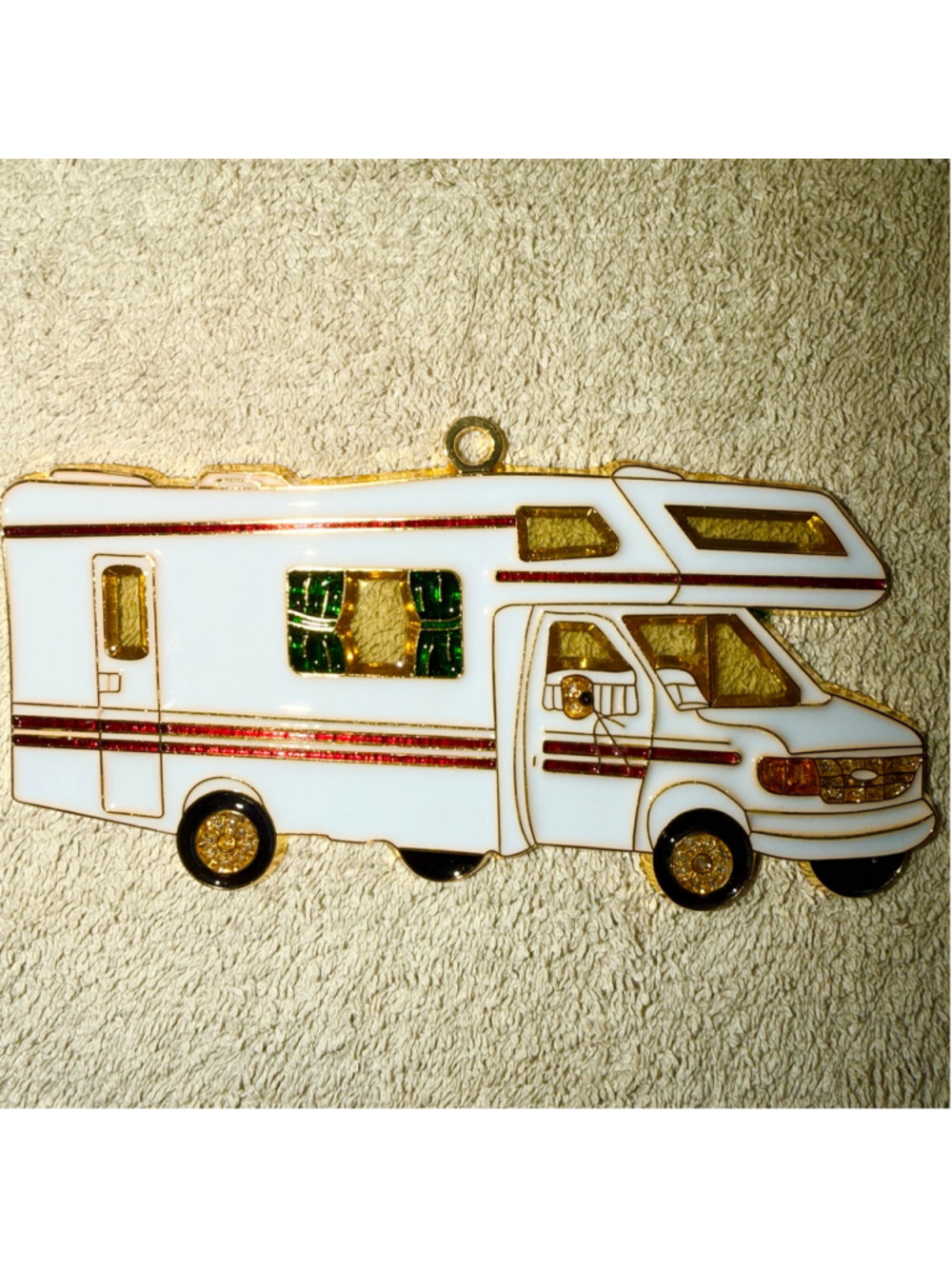 EUC Suncatcher RV Camper Clasa C Motorhome Tree Ornament Camping Metal Frame